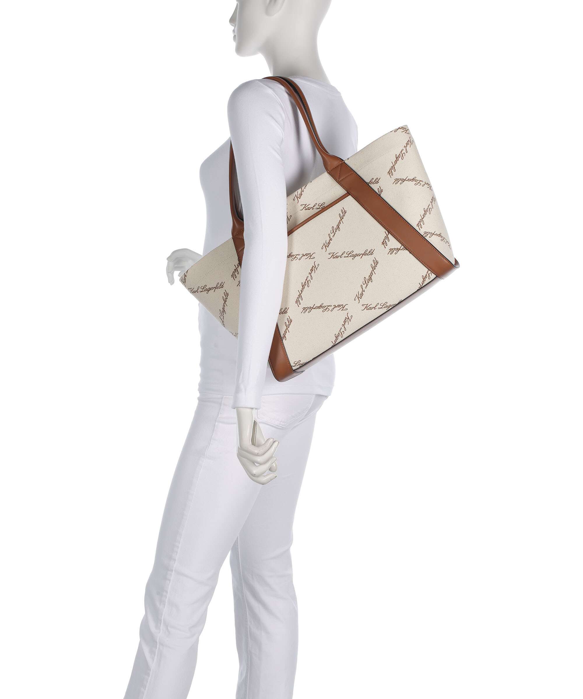 Karl Lagerfeld K/Ville Small Tote bag natural canvas/tan