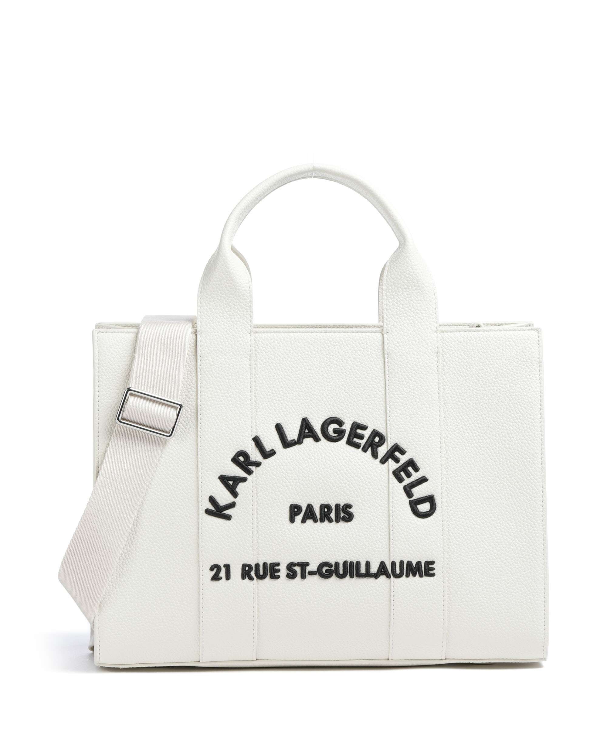 Karl Lagerfeld K/Rue St Guillaume Medium Handbag off white