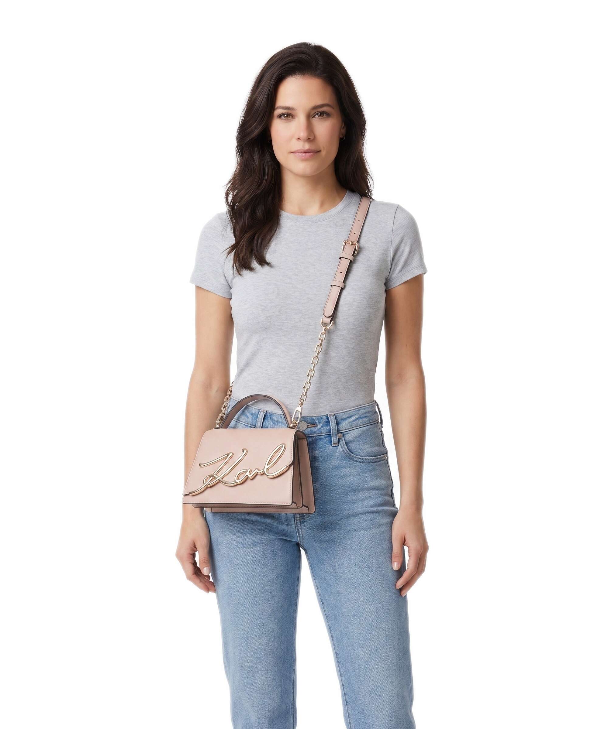 Karl Lagerfeld K/Signature 2.0 Crossbody bag nude pink