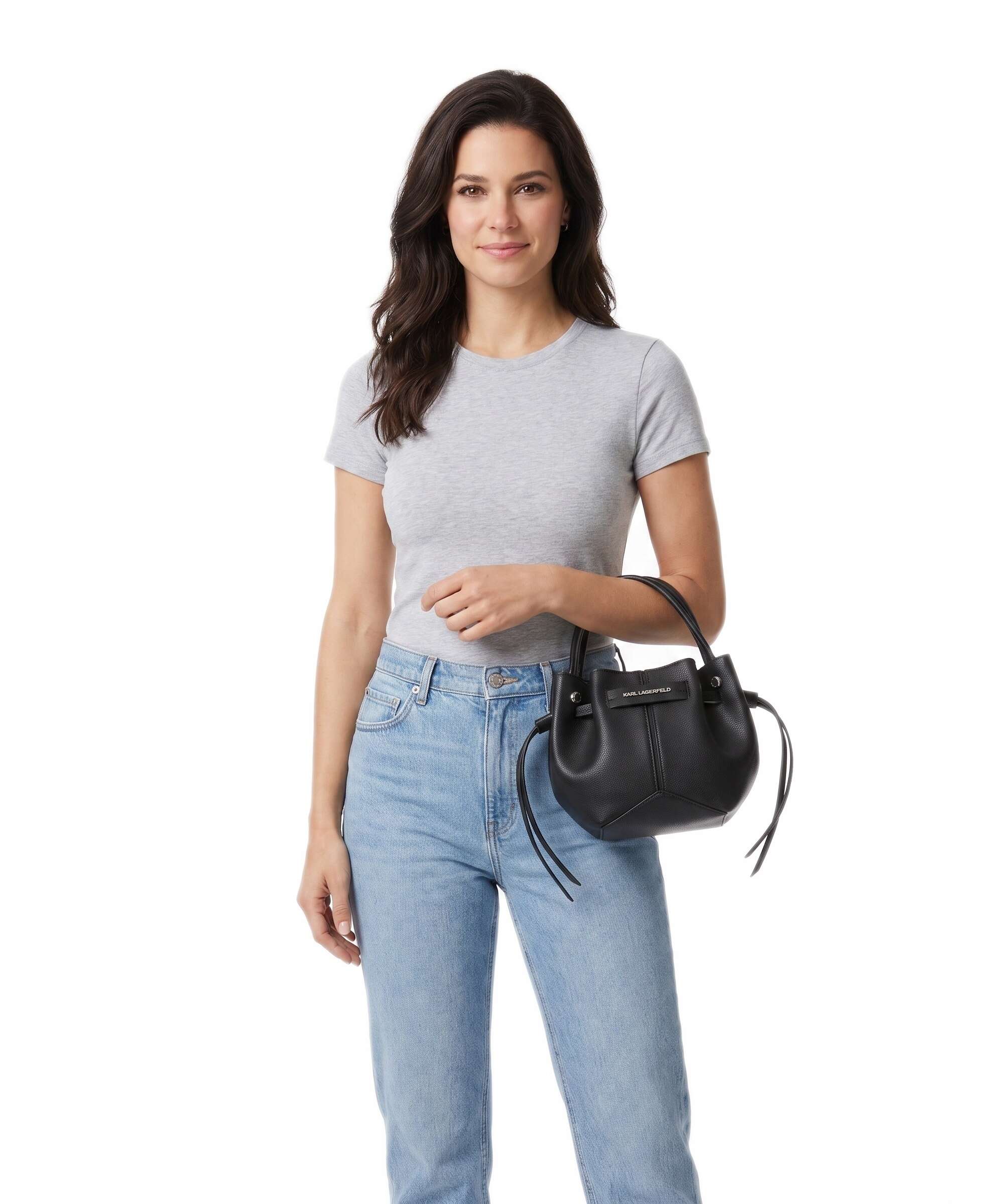 Karl Lagerfeld K/Pierced Mini Handbag black nickel